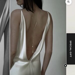 A.B. Ellie Pearl Crystal Lariat Necklace